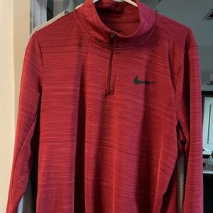 Nike athletic long sleeve Large (dark red)